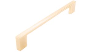 Griff Eslohe Metall - Gold glänzend galvanisiert - 188 mm lang vor weißem Hintergrund