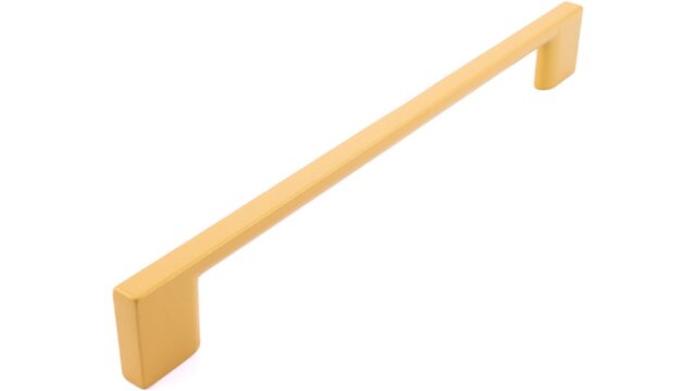 Griff Eslohe Metall - Gold matt Pulverbeschichtung - 222 mm lang  vor weißem Hintergrund