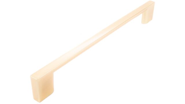 Griff Eslohe Metall - Gold glänzend galvanisiert - 222 mm lang vor weißem Hintergrund