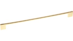 Griff Eslohe Metall - Gold glänzend galvanisiert - 359 mm lang vor weißem Hintergrund