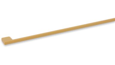 Griff Eslohe Metall - Gold matt Pulverbeschichtung - 518 mm lang  vor weißem Hintergrund