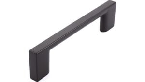 Griff Eslohe Metall - Graphit matt Pulver - 113 mm lang  vor weißem Hintergrund