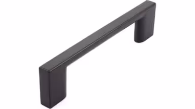 Griff Eslohe Metall - Graphit matt Pulver - 113 mm lang vor weißem Hintergrund