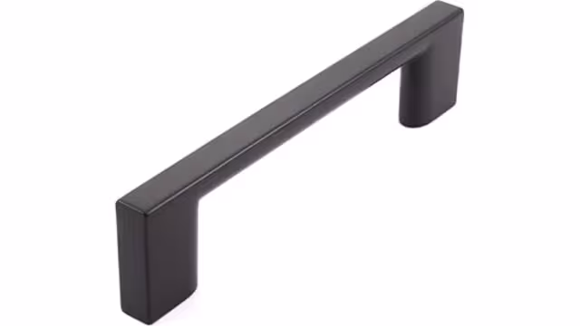 Griff Eslohe Metall - Graphit matt Pulver - 113 mm lang  vor weißem Hintergrund