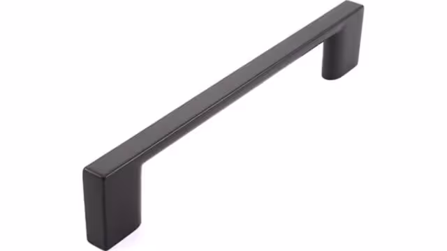 Griff Eslohe Metall - Graphit matt Pulver - 150 mm lang vor weißem Hintergrund