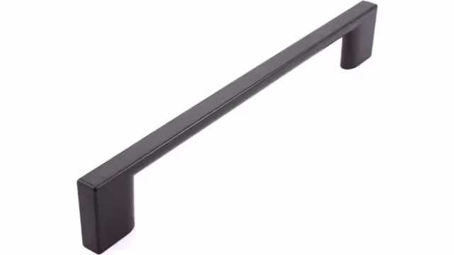 Griff Eslohe Metall - Graphit matt Pulver - 188 mm lang vor weißem Hintergrund