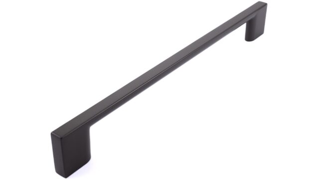 Griff Eslohe Metall - Graphit matt Pulver - 222 mm lang vor weißem Hintergrund