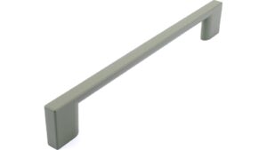 Griff Eslohe Metall - Olivgrau Pulverbeschichtung - 188 mm lang  vor weißem Hintergrund