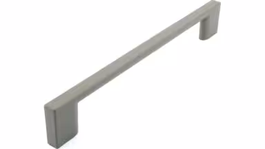Griff Eslohe Metall - Olivgrau Pulverbeschichtung - 188 mm lang vor weißem Hintergrund