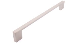 Griff Eslohe Metall - Nickel matt galvanisiert - 222 mm lang vor weißem Hintergrund