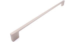 Griff Eslohe Metall - Nickel matt galvanisiert - 359 mm lang  vor weißem Hintergrund