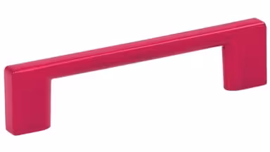 Griff Eslohe Metall - Rosa seiden glänzend Pulverbeschichtung - 113 mm lang  vor weißem Hintergrund