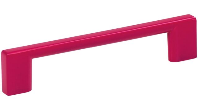 Griff Eslohe Metall - Rosa seiden glänzend Pulverbeschichtung - 150 mm lang vor weißem Hintergrund