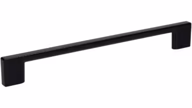 Griff Eslohe Metall - Schwarz seidenmatt Pulverbeschichtung - 222 mm lang  vor weißem Hintergrund
