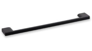 Griff Eslohe Metall - Schwarz matt Pulverbeschichtung - 222 mm lang  vor weißem Hintergrund