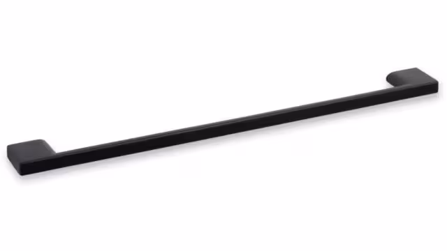 Griff Eslohe Metall - Schwarz matt Pulverbeschichtung - 290 mm lang  vor weißem Hintergrund