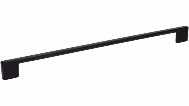Griff Eslohe Metall - Schwarz matt Pulverbeschichtung - 359 mm lang  vor weißem Hintergrund