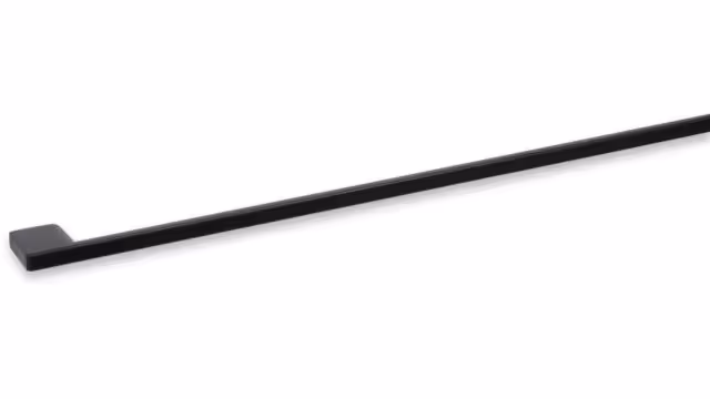 Griff Eslohe Metall - Schwarz matt Pulverbeschichtung - 518 mm lang  vor weißem Hintergrund