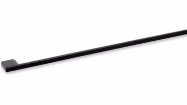 Griff Eslohe Metall - Schwarz seidenmatt Pulverbeschichtung - 518 mm lang  vor weißem Hintergrund