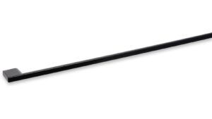 Griff Eslohe Metall - schwarz glänzendes Pulver - 518 mm lang vor weißem Hintergrund