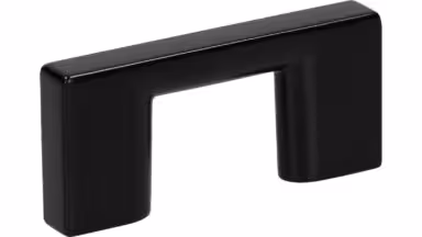 Griff Eslohe Metall - Schwarz seidenmatt Pulverbeschichtung - 57 mm lang  vor weißem Hintergrund