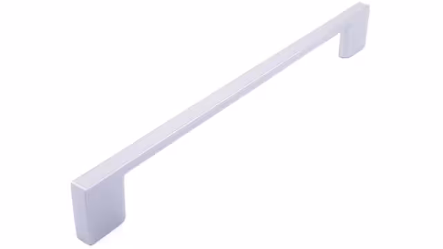 Griff Eslohe Metall - Silberpulver - 222 mm lang  vor weißem Hintergrund