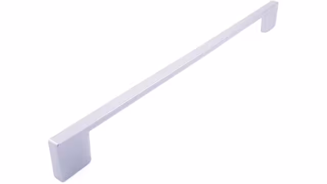 Griff Eslohe Metall - Silberpulver - 290 mm lang  vor weißem Hintergrund