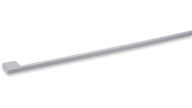 Griff Eslohe Metall - Silberpulver - 518 mm lang  vor weißem Hintergrund