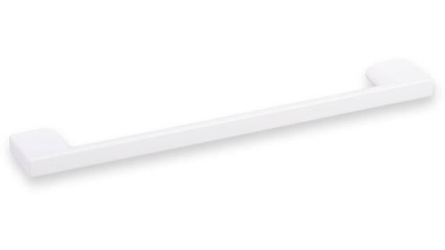 Griff Eslohe Metall - Weiß seidenmatt Pulverbeschichtung - 188 mm lang  vor weißem Hintergrund