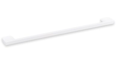 Griff Eslohe Metall - Weiß seidenmatt Pulverbeschichtung - 290 mm lang  vor weißem Hintergrund