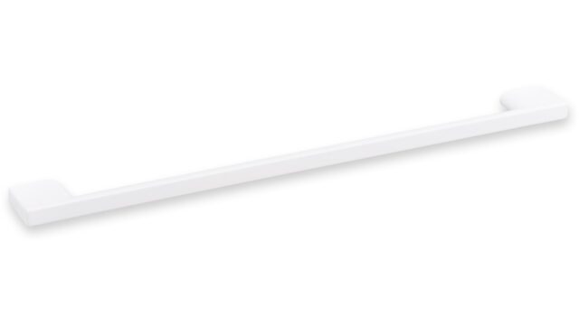Griff Eslohe Metall - Weiß seidenmatt Pulverbeschichtung - 290 mm lang vor weißem Hintergrund
