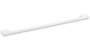 Griff Eslohe Metall - Weiß seidenmatt Pulverbeschichtung - 359 mm lang vor weißem Hintergrund