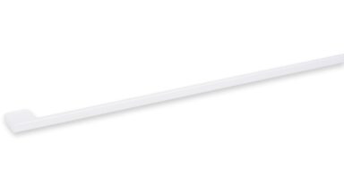 Griff Eslohe Metall - Weiß seidenmatt Pulverbeschichtung - 518 mm lang  vor weißem Hintergrund