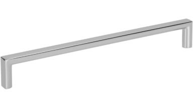 Griff Heringsdorf Metall - Chrom glänzend galvanisiert - 200 mm lang vor weißem Hintergrund