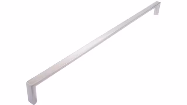 Griff Heringsdorf Metall - Edelstahleffekt - 328 mm lang vor weißem Hintergrund