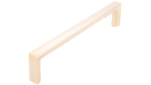 Griff Heringsdorf Metall - Gold glänzend galvanisiert - 136 mm lang  vor weißem Hintergrund