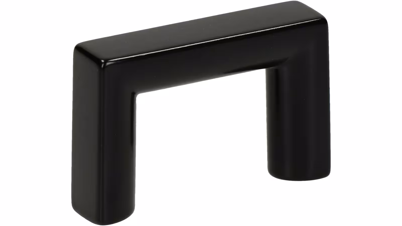 Griff Heringsdorf Metall - Schwarz seidenmatt Pulverbeschichtung - 40 mm lang  vor weißem Hintergrund