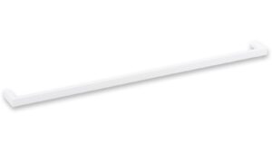 Griff Heringsdorf Metall - Weiß seidenmatt Pulverbeschichtung - 328 mm lang  vor weißem Hintergrund