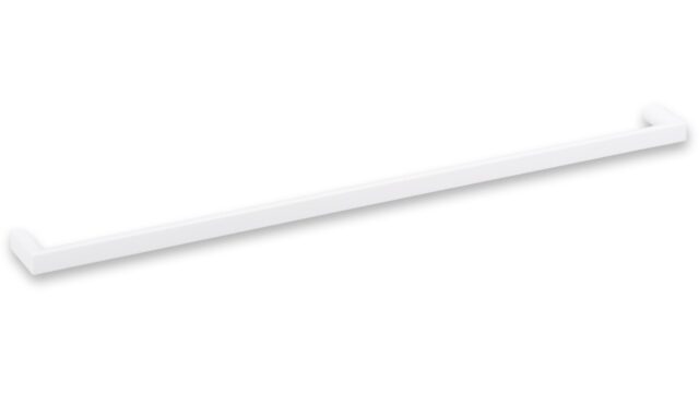 Griff Heringsdorf Metall - Weiß seidenmatt Pulverbeschichtung - 328 mm lang vor weißem Hintergrund