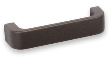 Griff Hohenhameln Metall - Braun Marone Pulverbeschichtung - 107 mm lang  vor weißem Hintergrund