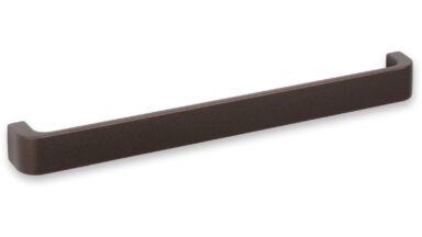 Griff Hohenhameln Metall - Braun Marone Pulverbeschichtung - 267 mm lang vor weißem Hintergrund
