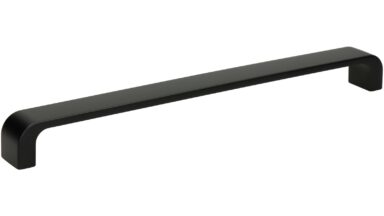 Griff Hohenhameln Metall - Schwarz matt Pulverbeschichtung - 267 mm lang  vor weißem Hintergrund