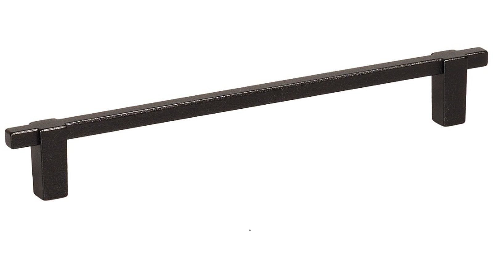 Griff Kappeln Metall - Schwarz Struktur Pulverbeschichtung - 190 mm lang  vor weißem Hintergrund