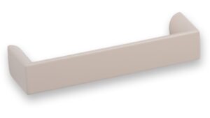 Griff Könnern Metall - Beige matt Pulverbeschichtung - 104 mm lang  vor weißem Hintergrund