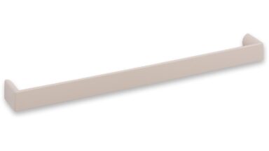 Griff Könnern Metall - Beige matt Pulverbeschichtung - 264 mm lang vor weißem Hintergrund