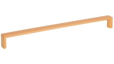 Griff Könnern Metall - Gold matt Pulverbeschichtung - 264 mm lang vor weißem Hintergrund