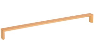 Griff Könnern Metall - Gold matt Pulverbeschichtung - 328 mm lang  vor weißem Hintergrund