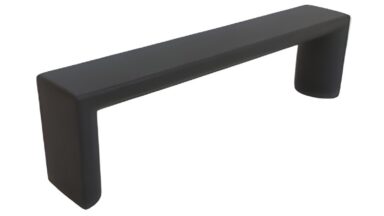 Griff Könnern Metall - Graphit Marone Pulverbeschichtung - 104 mm lang  vor weißem Hintergrund
