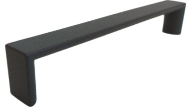 Griff Könnern Metall - Graphit Marone Pulverbeschichtung - 168 mm lang vor weißem Hintergrund