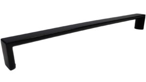 Griff Könnern Metall - Schwarz seidenmatt Pulverbeschichtung - 264 mm lang  vor weißem Hintergrund